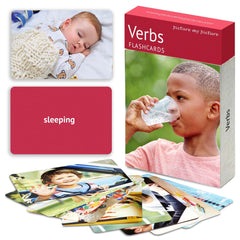 Picture My Picture Verbs Volume 1 Eating card supports daily vocabulary building in classrooms.