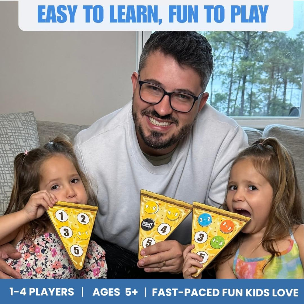 Pidoko Kids Matheroni Pepperoni pizza slice card shows target sums clearly