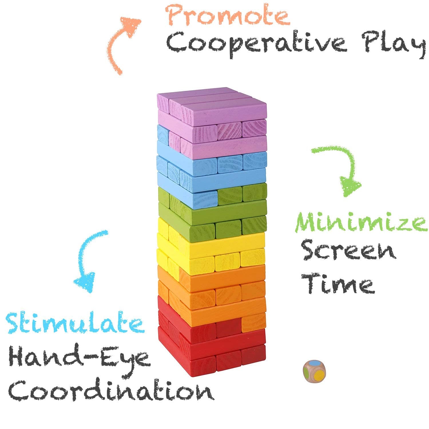 Pidoko Kids stack-and-build blocks promote hands-on problem solving and coordination.