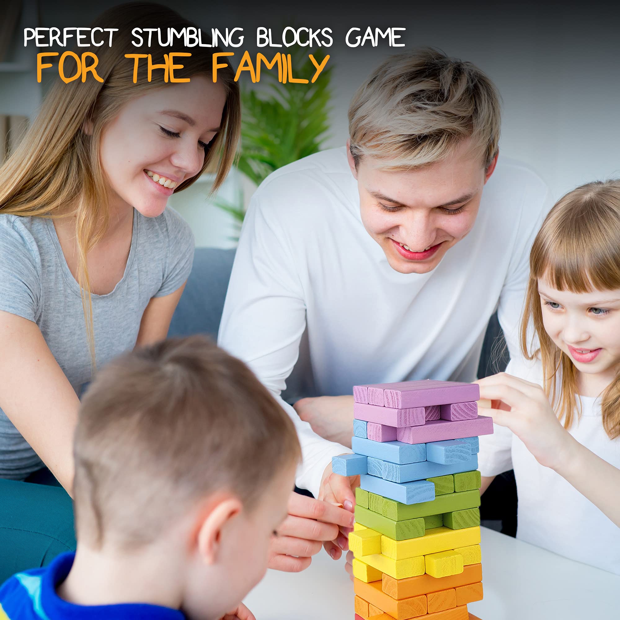 Pidoko Kids wooden blocks with dice included encourage turn-based play and color matching.