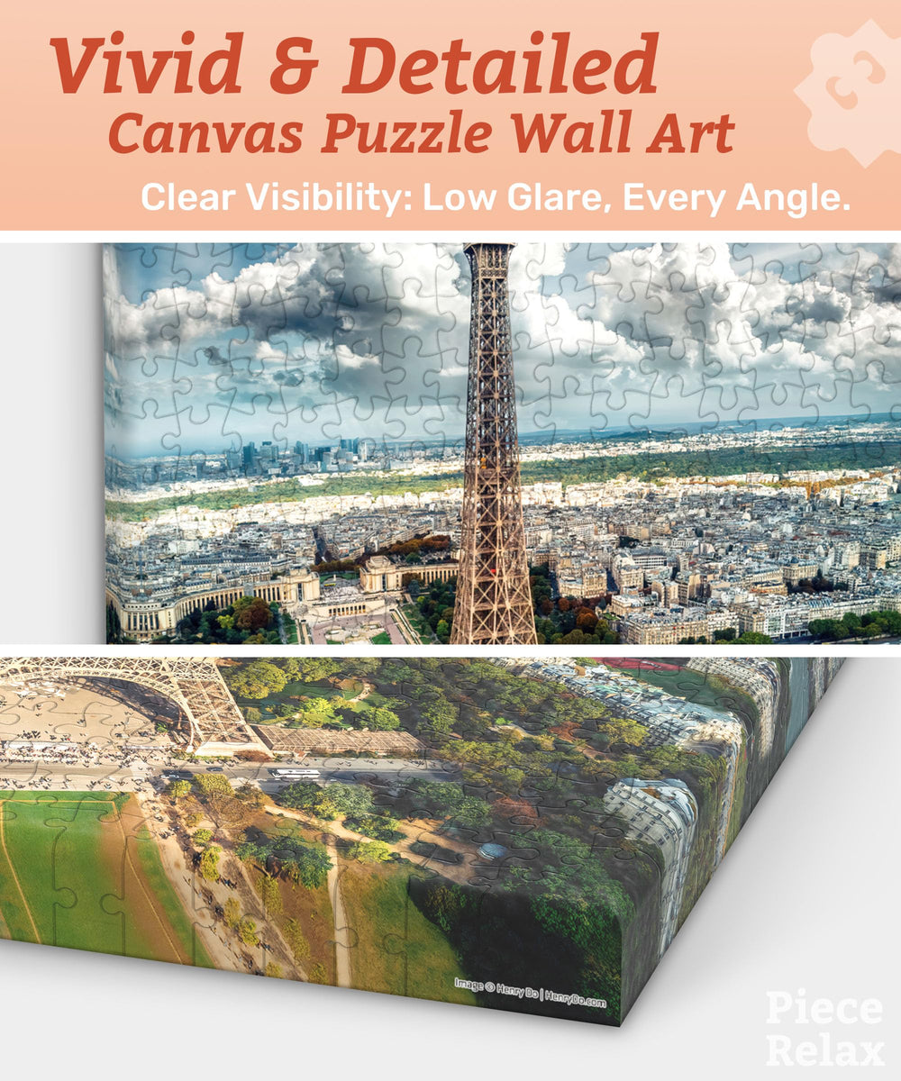 PieceRelax 366-piece canvas puzzle brings stylish wall art to apartments or offices.
