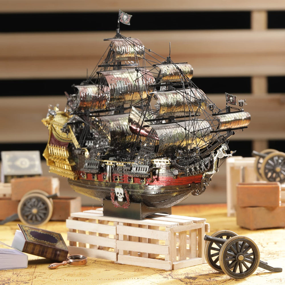 Piececool Queen Anne's Revenge instruction guide aiding accurate steps.