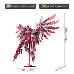 Piececool Thundering Wings close-up—precise steel parts with tactile detail