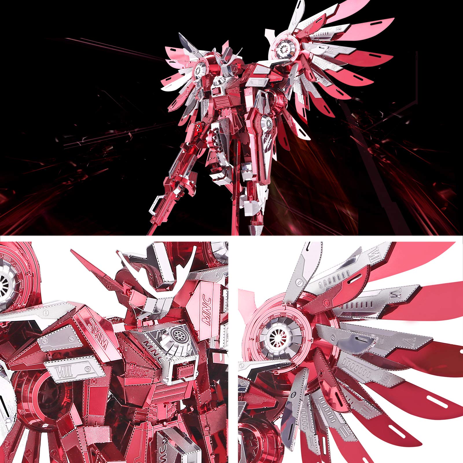 Piececool Thundering Wings side profile—sleek metal sculpture for modern displays