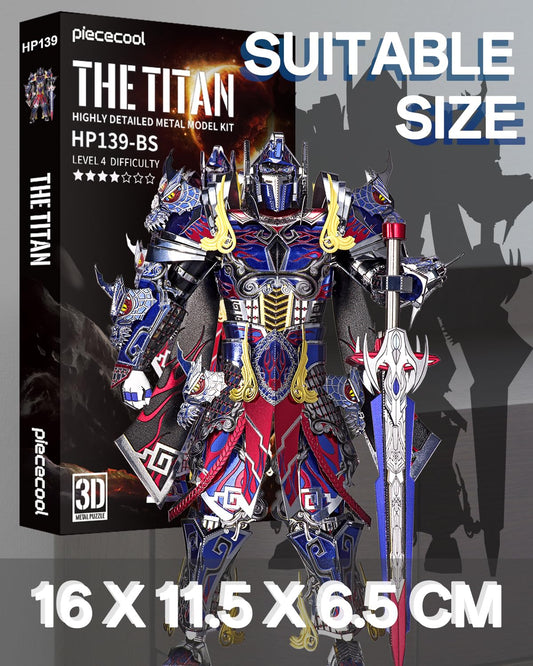 Piececool Titan figure parts show precise stainless steel pieces for a clean fit.