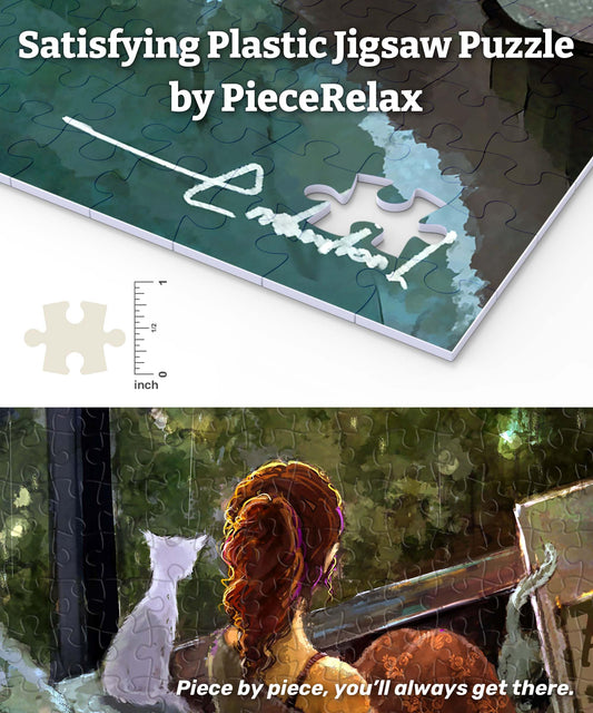 PieceRelax table-top puzzle pieces on a clean surface for smooth assembly.