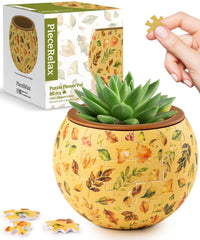 PieceRelax 3D puzzle planter with 80 pieces, assembled for indoor decor