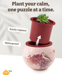PieceRelax dual-layer planter with drainage holes and drip tray for easy watering
