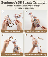 PieceRelax detailed puzzle pattern on the vase adds visual interest