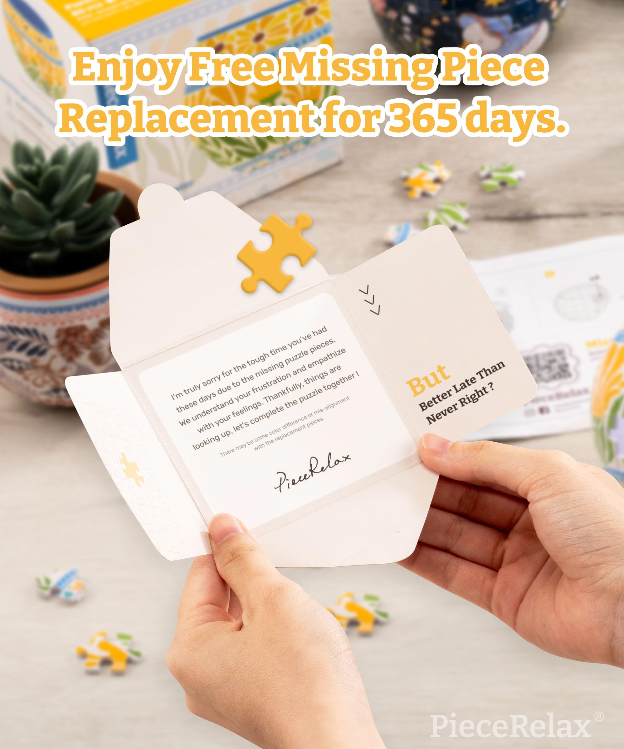 PieceRelax replacement service helps you replace missing puzzle pieces hassle-free