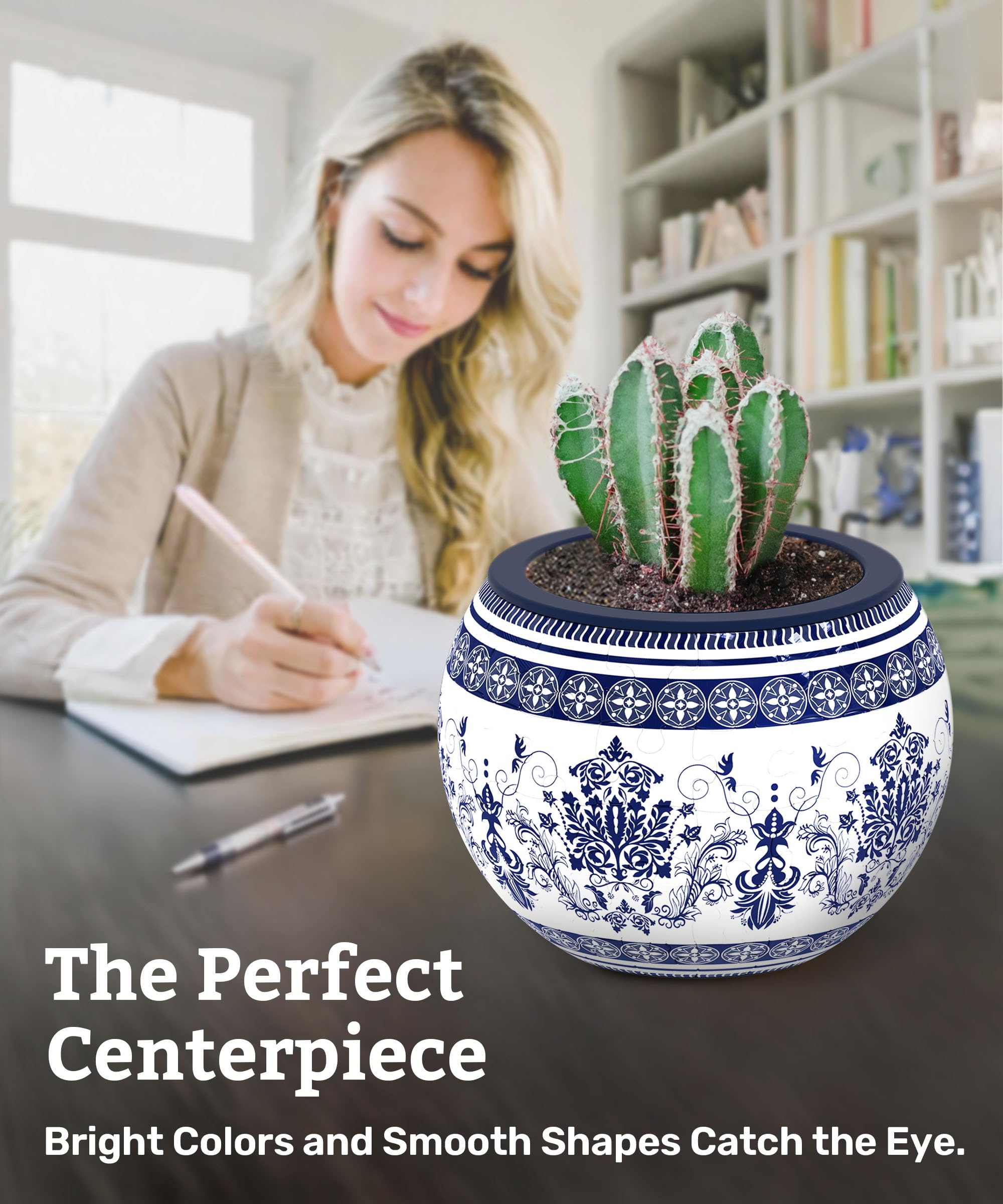 PieceRelax small round pot with drainage keeps watering tidy and contained.