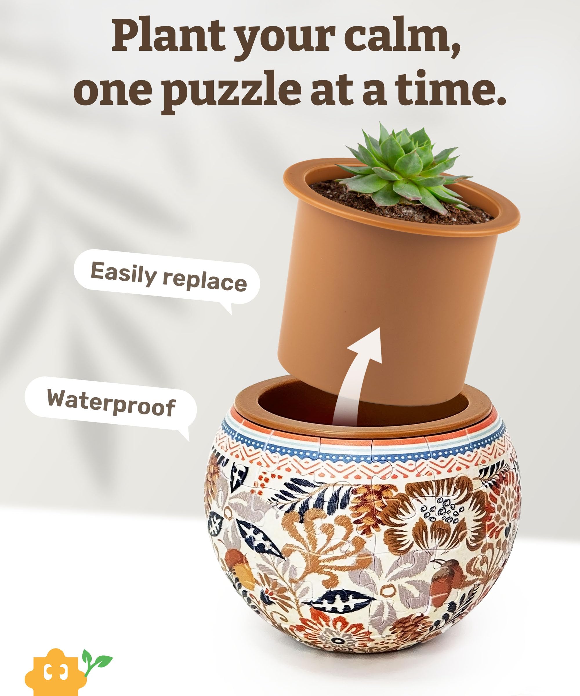 PieceRelax snug interlock design pot highlights sturdy connections without glue