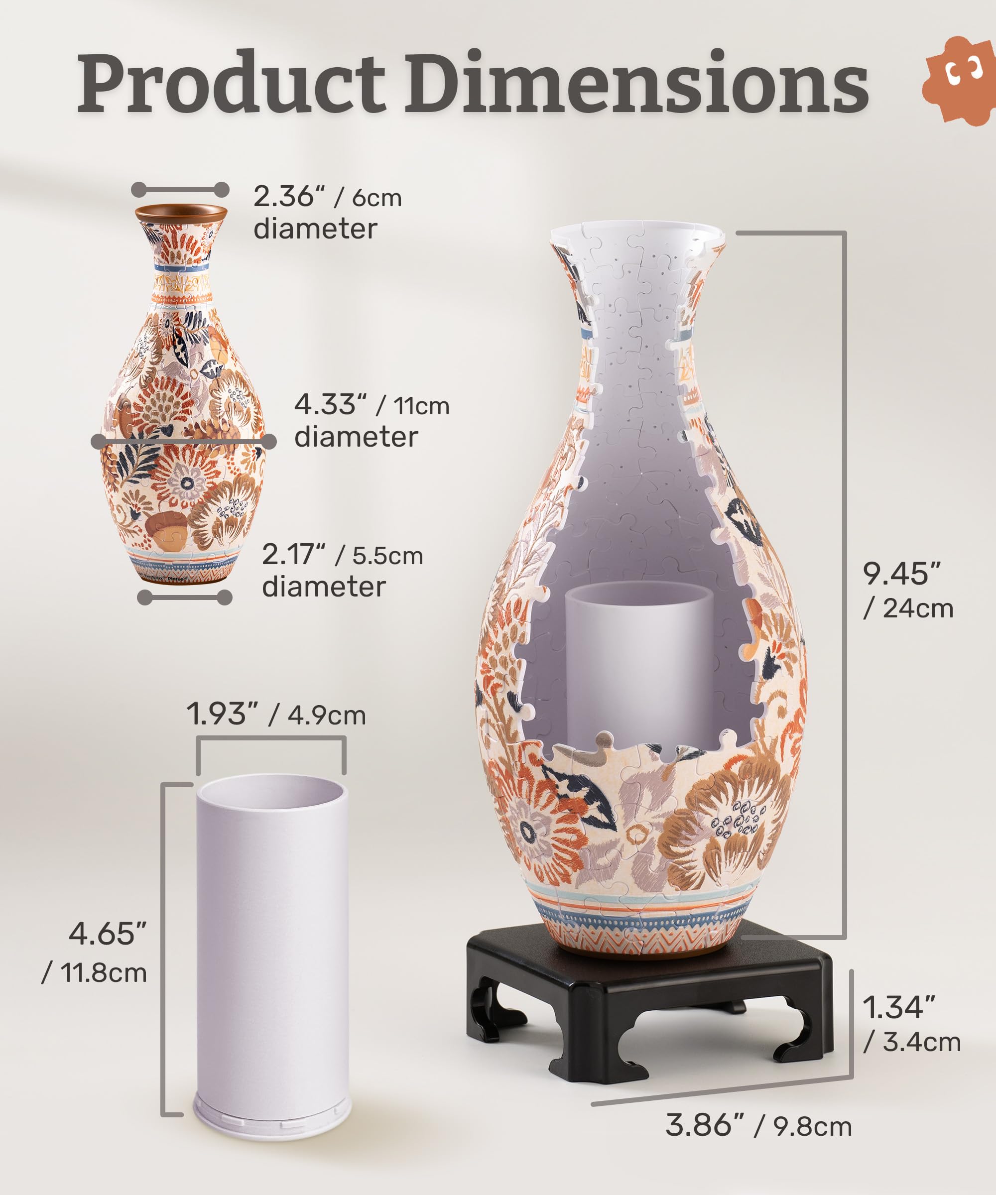 PieceRelax wow gift for home decor lovers featuring the 3D puzzle vase