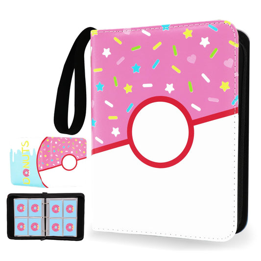 Piefectpie donut binder front view for organized card storage.