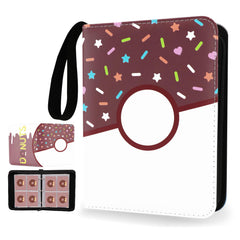 Piefectpie pink donut binder cover showing durable PU leather and stylish design for card collection