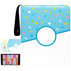 Piefectpie pink donut binder cover highlighting durable PU leather for everyday card storage.