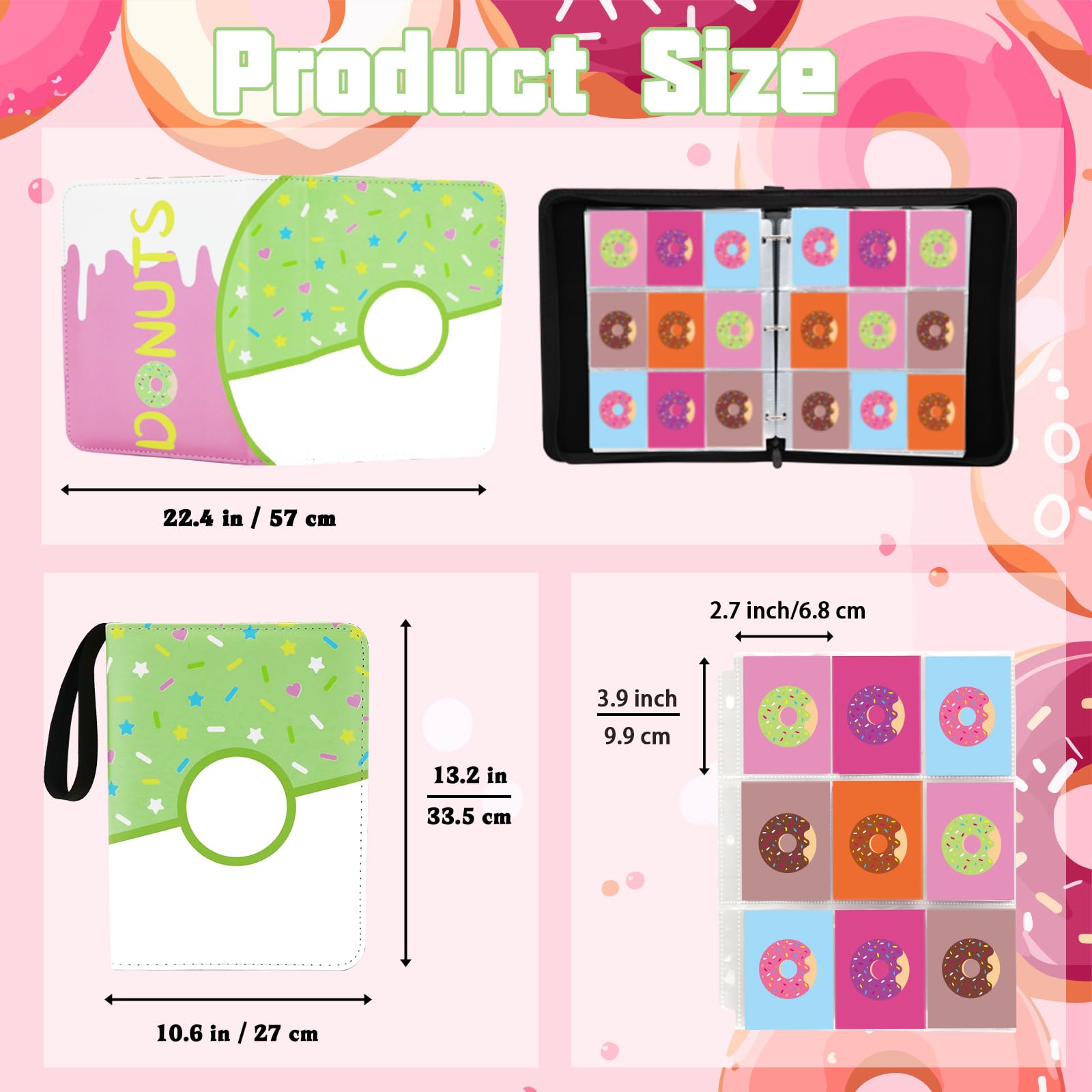 Piefectpie standard-size pockets fit most trading cards (3.6 x 2.6 in).