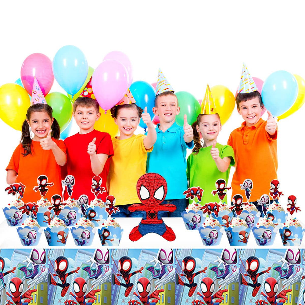 Cupcake decorated with Piegricdiat Spidey character for festive treats