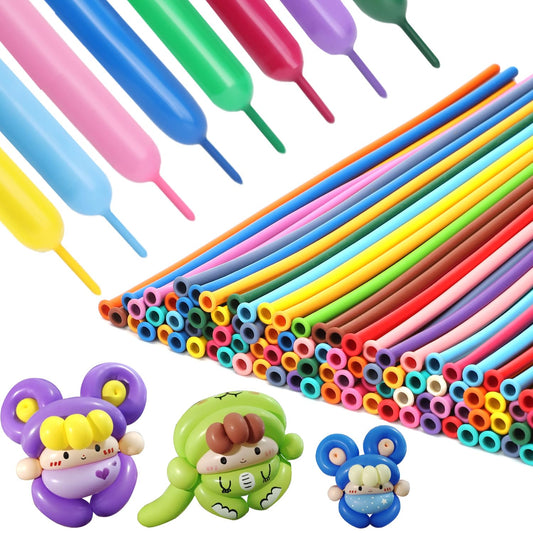 PIGETALE 260q long skinny balloons in a colorful pack, ideal for DIY arches and shapes