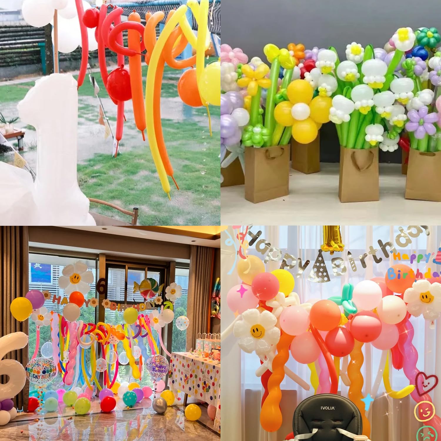 PIGETALE rainbow colors balloons variety for vibrant party setups