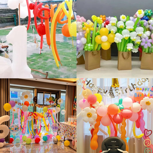 PIGETALE rainbow colors balloons variety for vibrant party setups