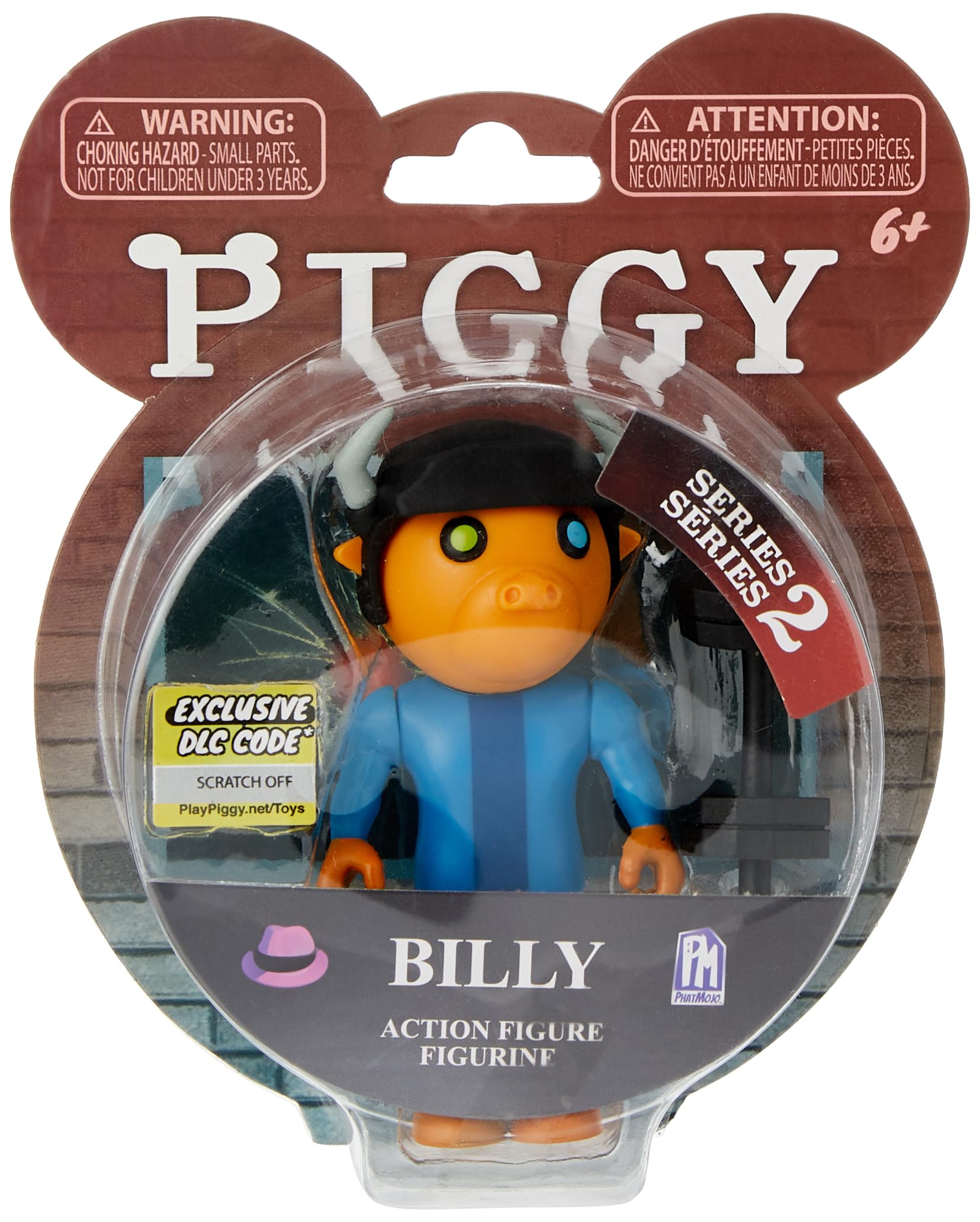 Piggy Billy Series 2 action figure in a dynamic pose for display.