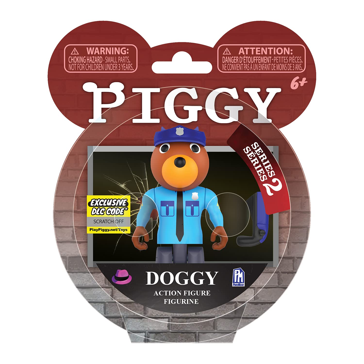 PIGGY Officer Doggy Series 2 action figure in a dynamic pose for display