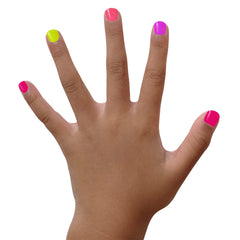 Piggy Paint neon swatches collection displays bold hues for creative nail art
