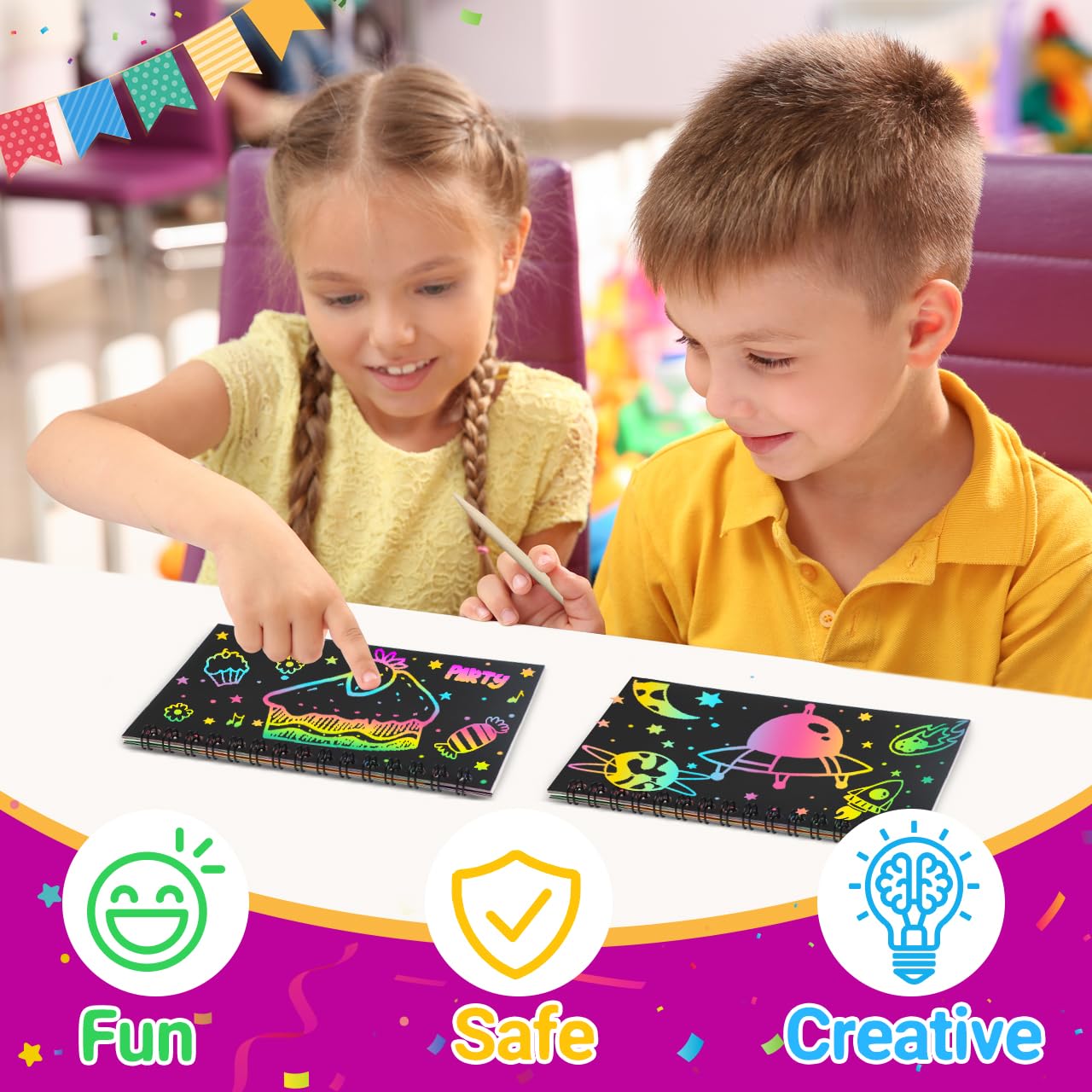 Pigipigi Kids colorful art projects delight kids during parties and classroom activities.