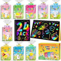 Pigipigi Kids rainbow scratch-notepads in gift box for creative play.