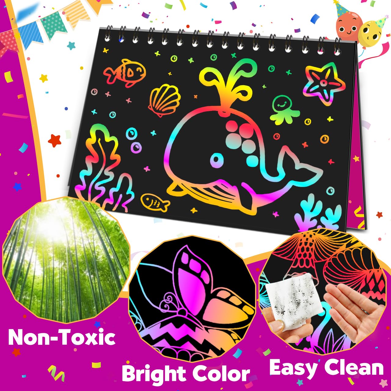 Pigipigi Kids scratch art stylus for precise scratching