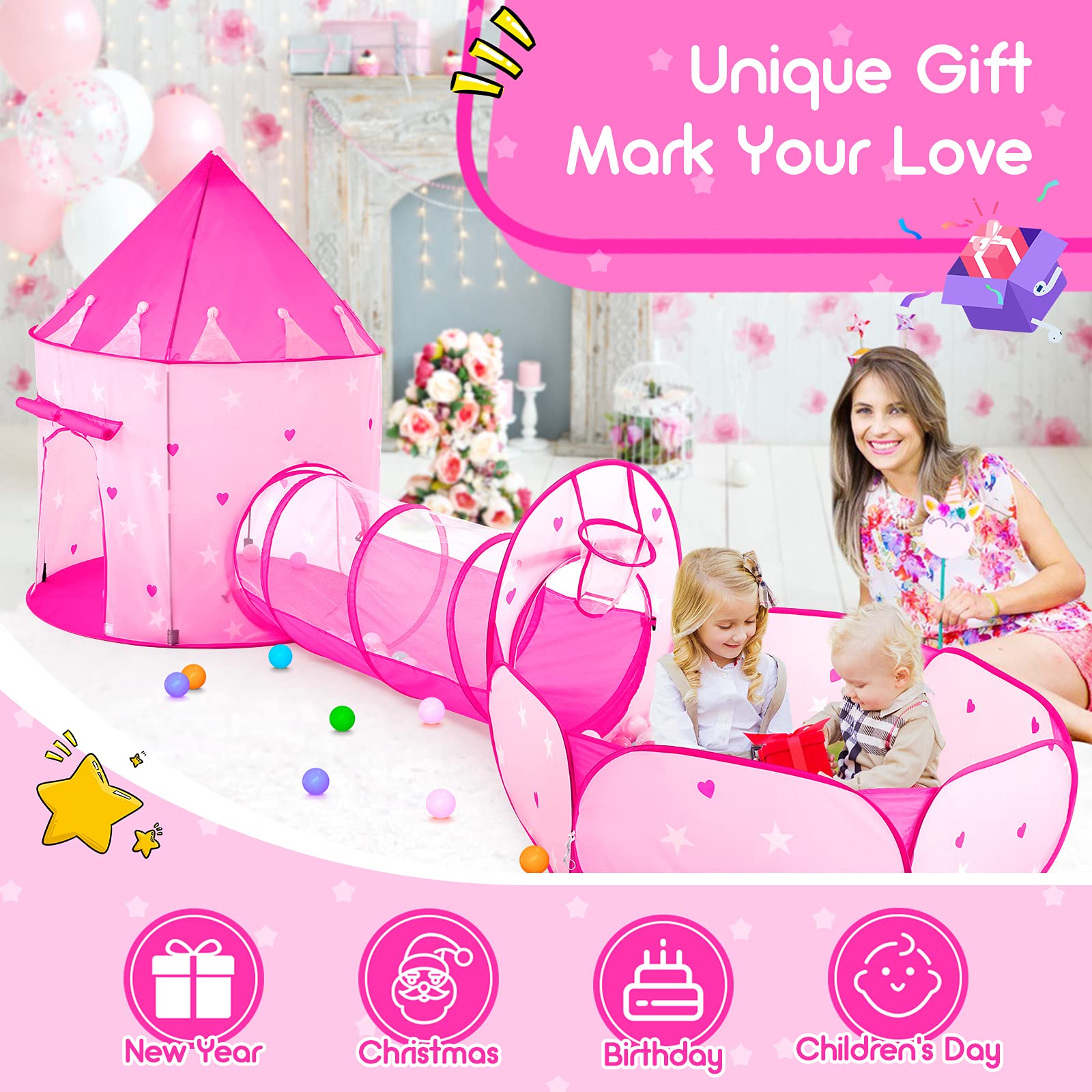 PigPigPen Indoor Outdoor Play Tent keeps kids entertained in any playroom or backyard.
