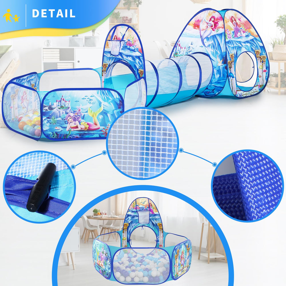 PigPigPen Mermaid basketball hoop adds pretend sports play.