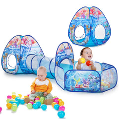 PigPigPen Mermaid Play Tent with tunnel offers quick indoor adventures.
