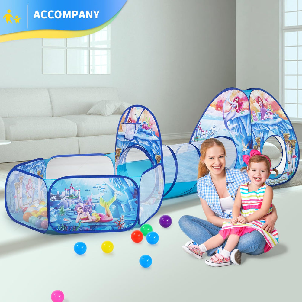 PigPigPen Mermaid Tunnel highlights crawling-friendly design for active toddlers.