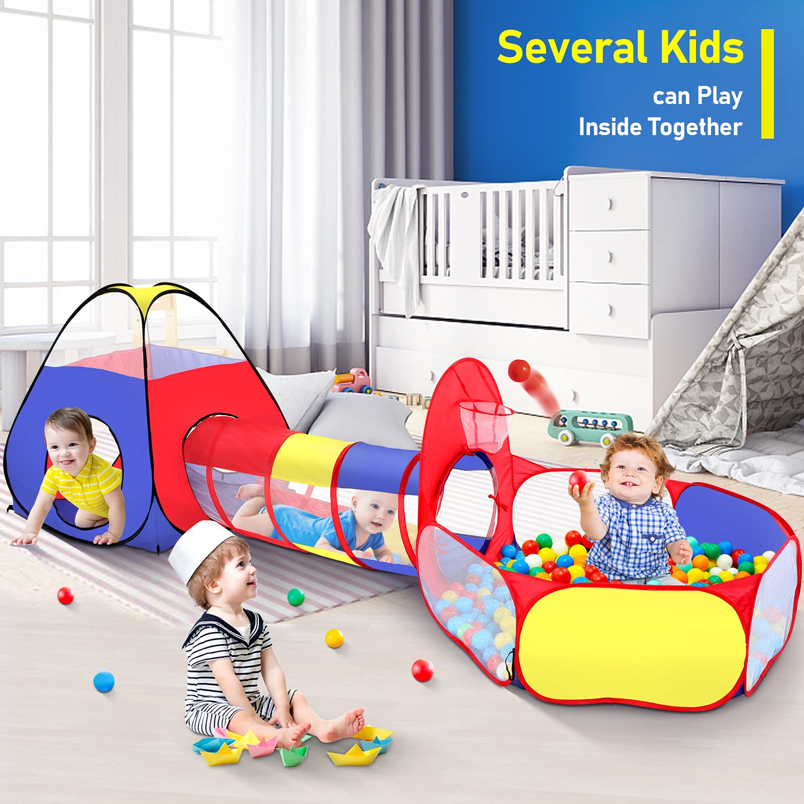 PigPigPen pop-up play house ready in seconds for quick indoor setup.