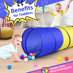 PigPigPen pop-up tunnel folded for compact storage after playtime