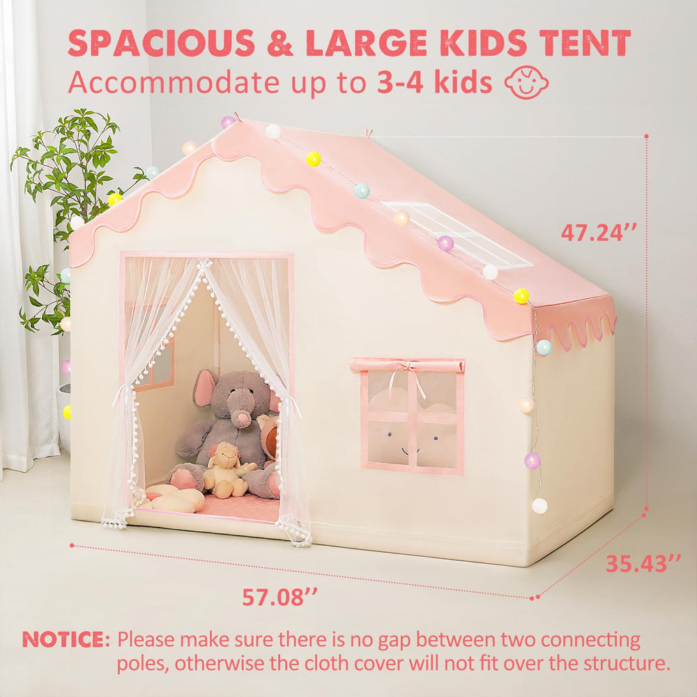 PIIKAGO play tent breathable windows provide ventilation during play.