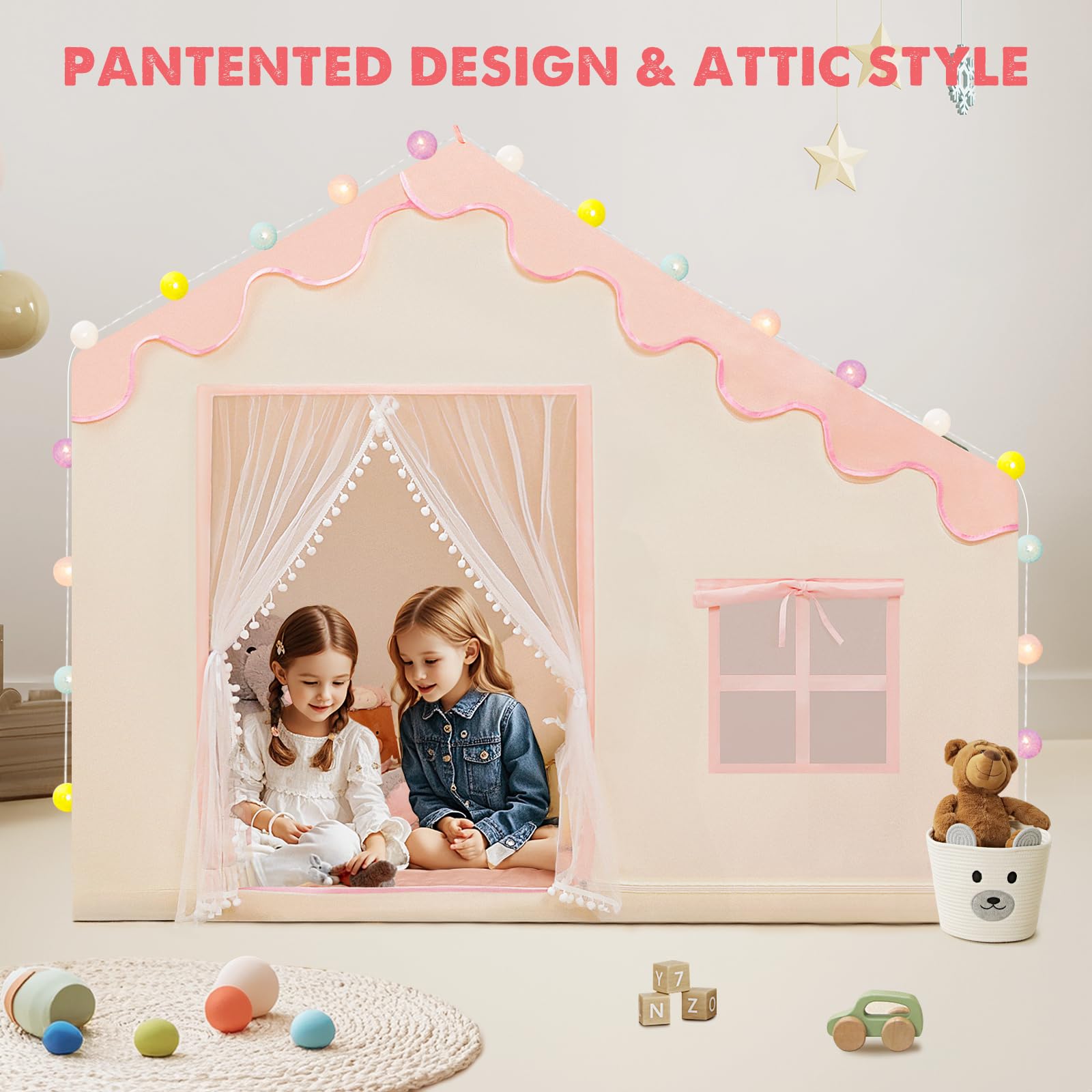 PIIKAGO play tent padded mat non-slip for safe, comfy play.