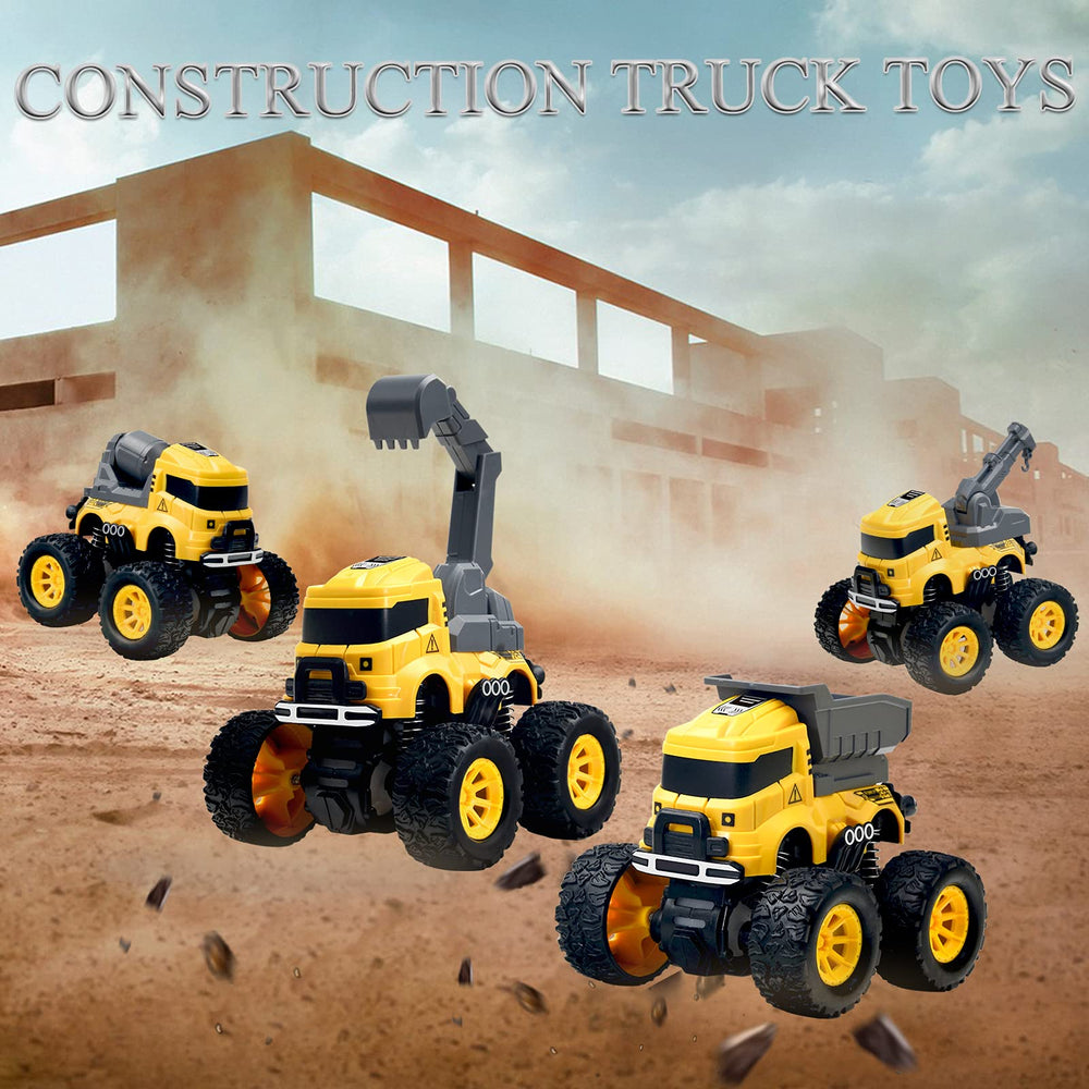 PIIOSER mixer truck toy showcasing 360° stunt capability for creative play