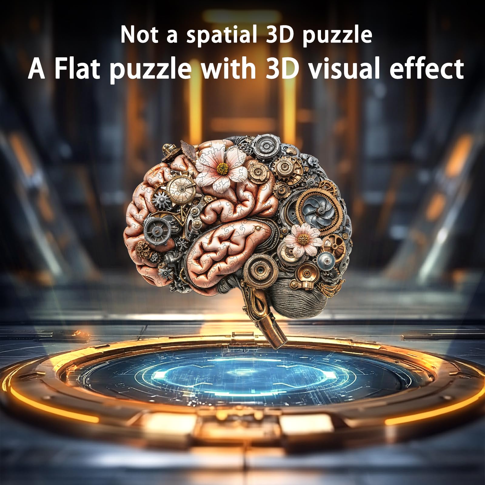 Pijesaksa 3D visual effect puzzle, adds depth to wall decor.