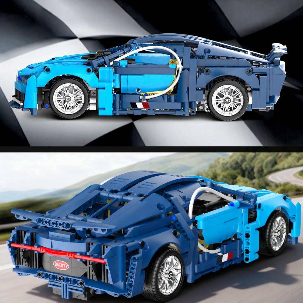 PIKARO family-building session on the weekend with a blue sports car kit.