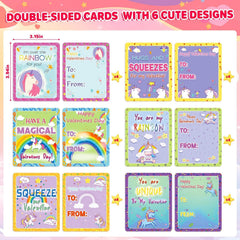 Pikebu unicorn design cards with bright visuals for kids