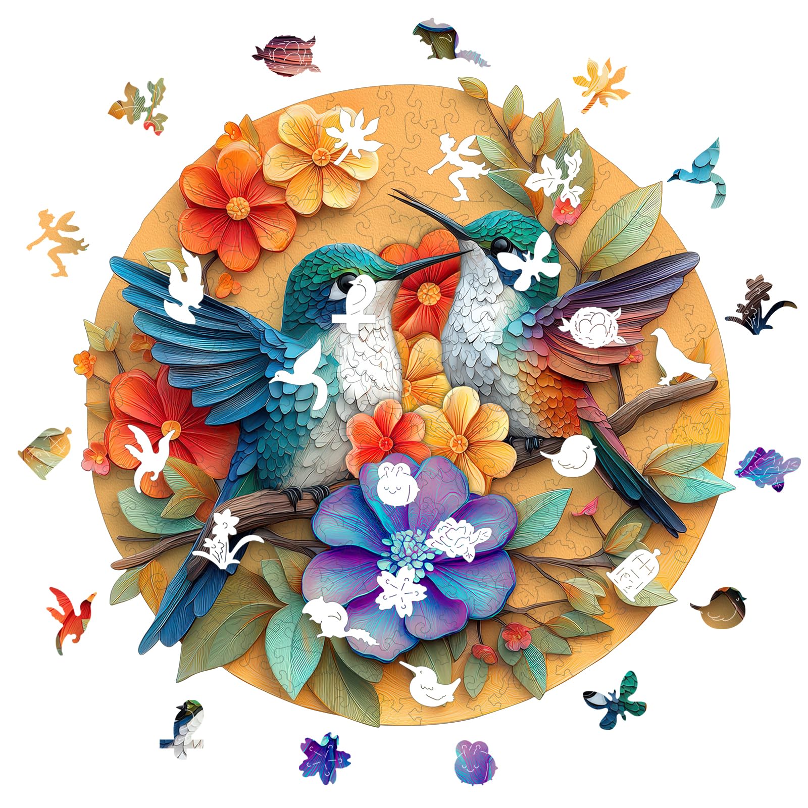 Pikoqunc hummingbird puzzle gift-ready for relaxing evenings