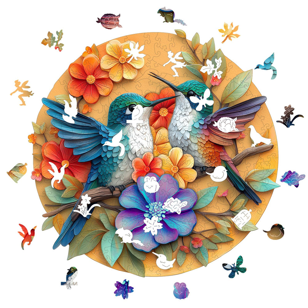 Pikoqunc hummingbird puzzle gift-ready for relaxing evenings