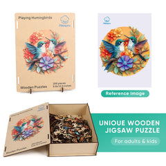 Pikoqunc hummingbird puzzle wooden box ready for gifting