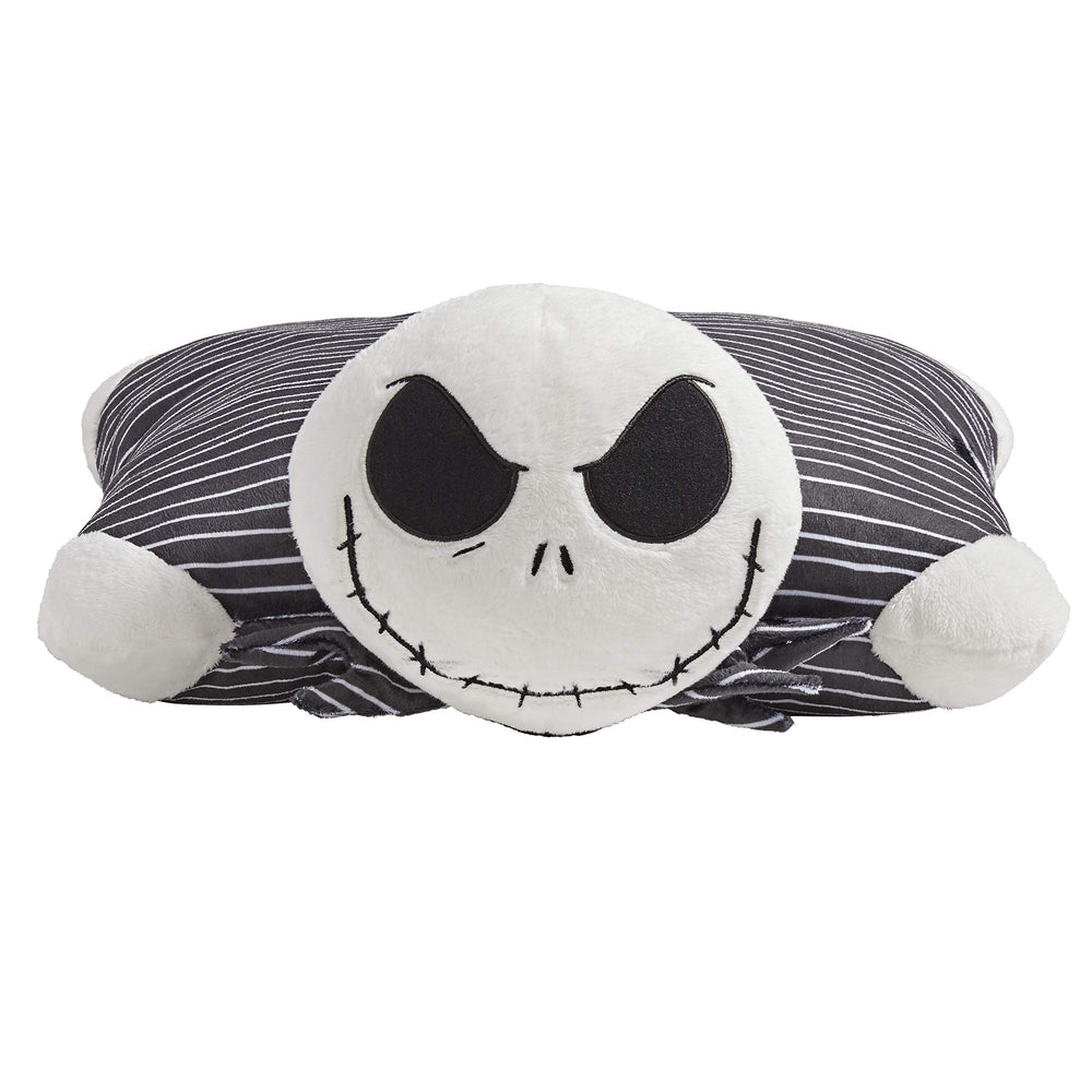 Pillow Pets Jack Skellington pillow form ready for bedtime comfort on the go.