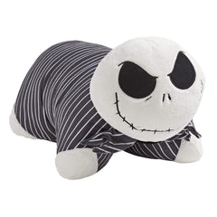 Pillow Pets Jack Skellington plush in soft fabric for comforting snuggles.