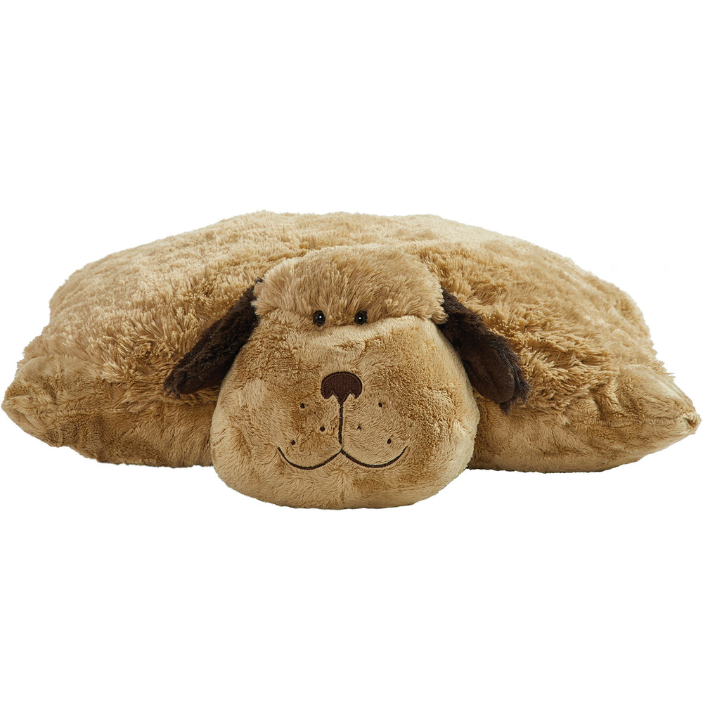 Pillow Pets Snuggly Puppy with Velcro closure transforms from plush to pillow.