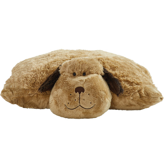 Pillow Pets Snuggly Puppy with Velcro closure transforms from plush to pillow.